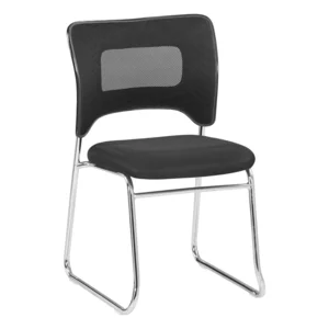 Stohovatelná židle DELOS černá/chrom