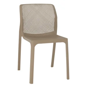 Stohovatelná židle LARKA – plast, taupe
