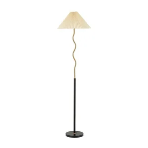 Stojací lampa Closy, černá s prvky ve zlaté, 172 cm – Mauro Ferretti