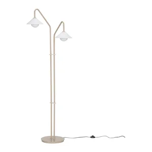 Stojací lampa Come Hübsch béžová, skleněné stínidlo, výška 165 cm