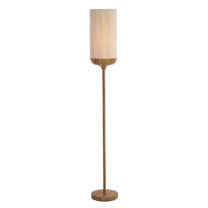 Stojací lampa Dania s přírodním odstínem