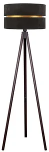 Stojací lampa DUO s E27, 60W, černá/wenge