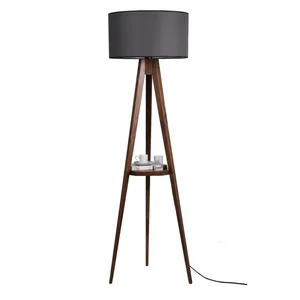 Stojací lampa Sehbalı Tripod, černo-hnědá, 176 cm