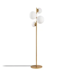 Stojací lampa TELLON 4×E14, 33×162 cm, zlatá