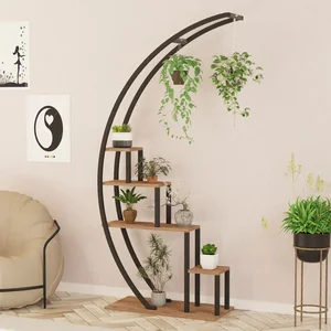 Stojan na květiny Garden – borovice/černá