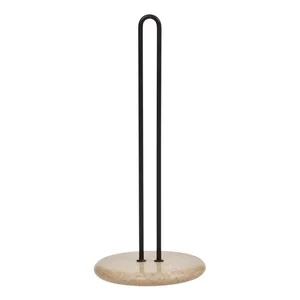 Stojan na papírové utěrky Savi – béžový mramor, průměr 14 cm, OYOY Living Design