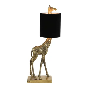 Stolní lampa Giraffe, černo-bronzová, 61 cm