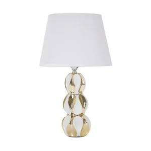 Stolní lampa Glam Balls – Mauro Ferretti, keramická, bílá a zlatá, 46 cm
