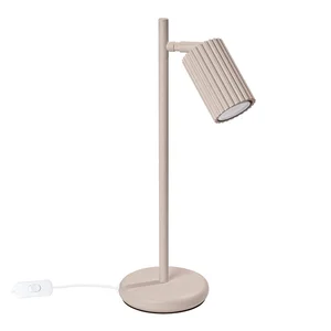 Stolní lampa Gleam Sollux, taupe, kovová, 43 cm