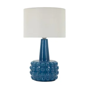Stolní lampa Gress – Mauro Ferretti, keramická, bílomodrá, 51,5 cm
