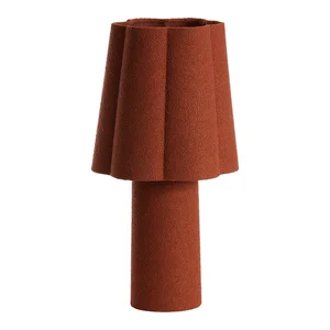 Stolní lampa Musaby, cihlová s textilním stínidlem (50 cm) – Light & Living