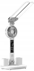 Stolní lampa s ventilátorem a LCD displejem