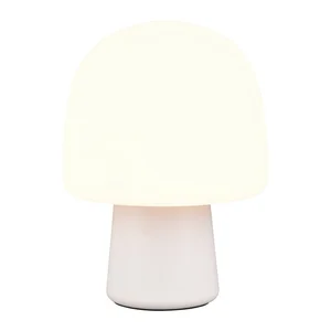 Stolní lampa Steen Trio – bílé skleněné stínidlo, výška 27 cm