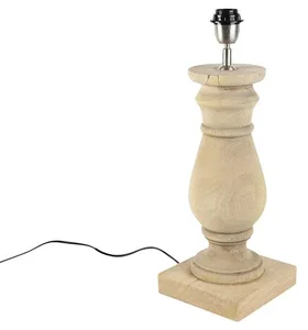 Stolní lampa z přírodního dřeva Catnip - rustikální design bez stínidla