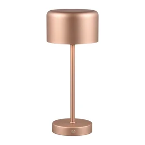Stolní LED lampa Jeff Trio – měděná, 30 cm, stmívatelná