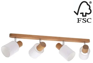 Stropní bodové svítidlo TRENDY 4xE27/15W borovice