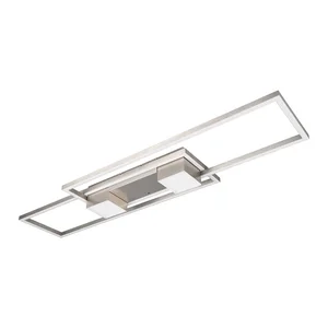Stropní LED svítidlo Albany – Trio, stmívatelné, stříbrná, 28x100 cm