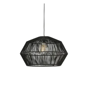 Stropní svítidlo Deya, matně černé, ø 49 cm