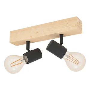 Stropní svítidlo Townshend 3 EGLO – černá a přírodní