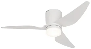 Stropní ventilátor s LED osvětlením 123 cm, bílý, dálkové ovládání
