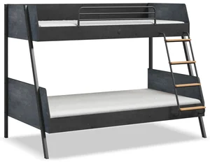 Studentská patrová postel Dark Metal 90x200-120x200 cm