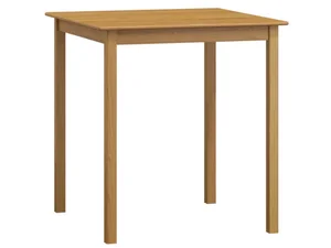 Stůl DASHEN 2 – čtvercový 75 × 75 cm, masiv borovice, odstín olše