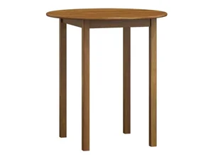 Stůl DASHEN 3 – kulatý, masiv borovice, průměr 50 cm, moření dub