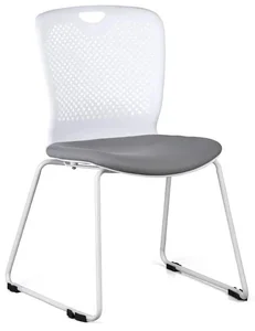 Stylová šedá plastová židle DOT