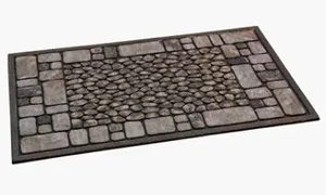 Stylová šedá rohožka Ecomat MP 014 - Vopi, 40x60 cm