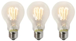 Stylové LED žárovky E27 se spirálovým vláknem – 3 kusy