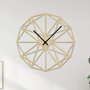 Stylové nástěnné hodiny KONSTRUKT v dekorech javoru - Rozměr 35x35 cm