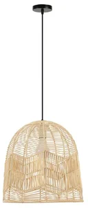 Stylové závěsné svítidlo Immax BOHO PELO, Ø40 cm, ratan, E27
