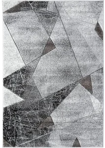 Stylový koberec ALORA A1054 v barvě Cooper, 80x150 cm, šedý a vícebarevný