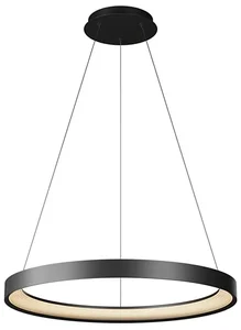 Stylový závěsný lustr ORBIT LED s dálkovým ovládáním, černý, 50 cm, 40W