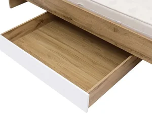 Šuplík pod postel Zele SZU-DWO – dub wotan / bílý lesk, 98×79,5×17 cm