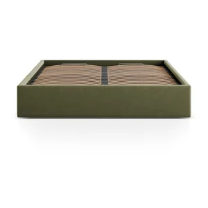 Susan – Micadoni: Zelená dvoulůžková postel 160x200 cm s úložným prostorem (bez čela)