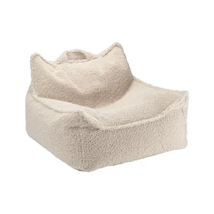 Světle hnědý dětský sedací vak z bouclé látky Wigiwama