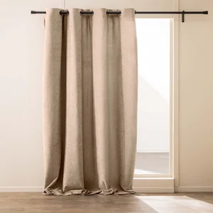 Světle hnědý závěs z bouclé, 140 × 260 cm – Winona
