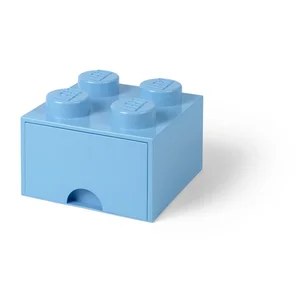 Světle modrý čtvercový úložný box LEGO®