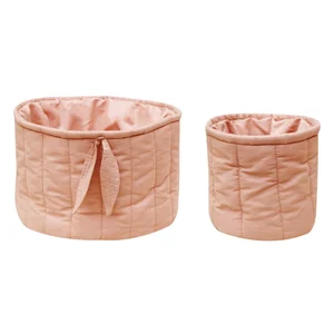 Světle růžové dětské úložné boxy v sadě 2 ks