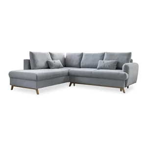 Světle šedá rozkládací rohová pohovka Miuform Scandic Lagom L levá