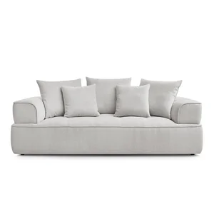 Světle šedá žinylková pohovka Whesley 237 cm