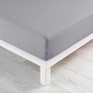 Světle šedé napínací jersey prostěradlo 90x190 cm