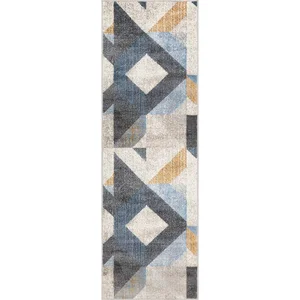 Světle šedý běhoun 80x250 cm Soft Halleby