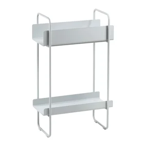 Světle šedý kovový konzolový stolek 24x48 cm A-Console Zone