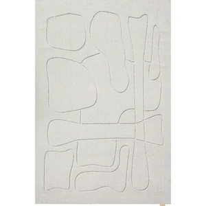 Světle šedý vlněný koberec 133x190 cm Morphic Agnella