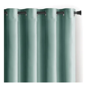 Světle zelený sametový dimout závěs 140 × 270 cm Eyelets Restilo