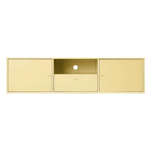 Světle žlutý TV stolek Mistral 161x42 cm
