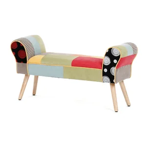 Taburet DORCANPON s patchwork látkou