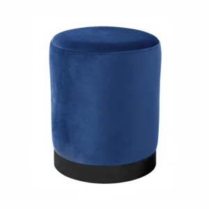 Taburet Velvet modrá/černá – ALAZ